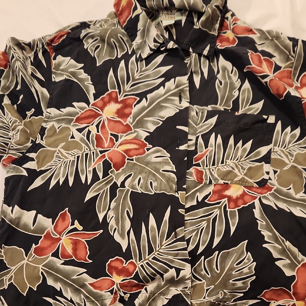 Tommy Bahama Black and Red Floral Women's Shirt
